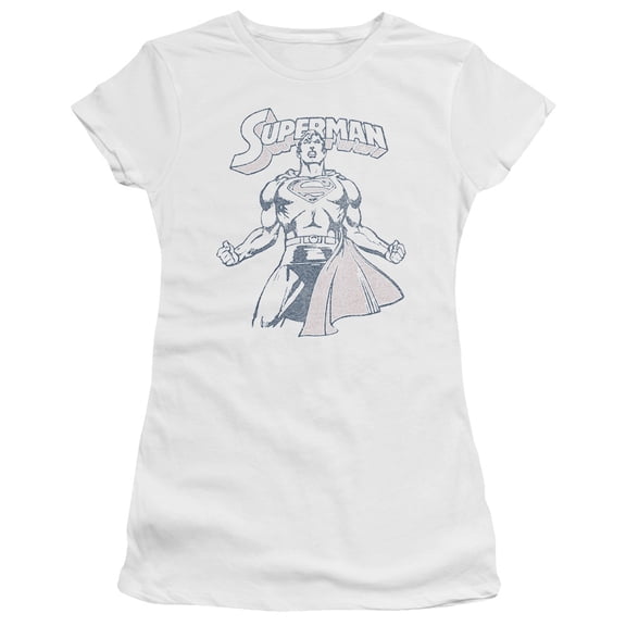 Superman Get Some Junior Women's T-Shirt Sheer White