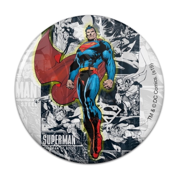 Superman Glowing Aura Kitchen Refrigerator Locker Button Magnet