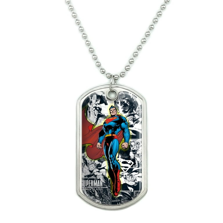 Superman dog tag store