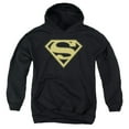 thumbnail image 1 of Superman - Gold & Black Shield - Youth Hooded Sweatshirt - Large, 1 of 2