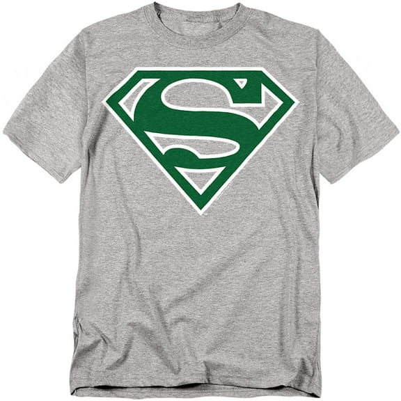 Superman T-Shirt Green & White Shield Unisex Graphic Tee For Men & Women Athletic Heather&nbsp;