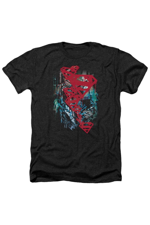 Superman - Gritty - Heather Short Sleeve Shirt - Small