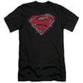 thumbnail image 1 of Superman Hardcore Noir Shield Premium Adult Slim Fit 30/1 T-Shirt Black, 1 of 1