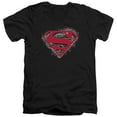 thumbnail image 1 of Superman - Hardcore Noir Shield - Slim Fit V Neck Shirt - Medium, 1 of 2