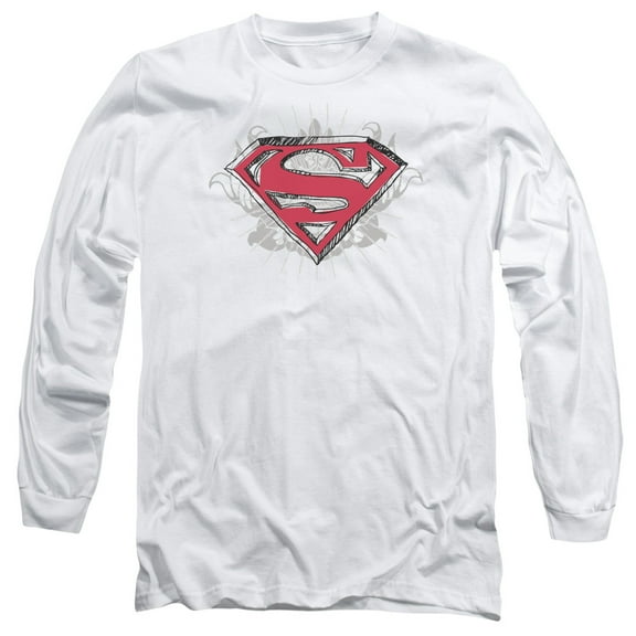 Superman - Hastily Drawn Shield - Long Sleeve Shirt - Large