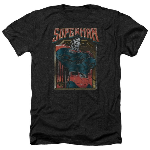 Superman - Head Bang - Heather Short Sleeve Shirt - X-Large
