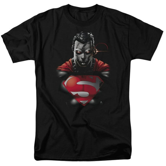 Superman Heat Vision Charged Adult 18/1 T-Shirt Black