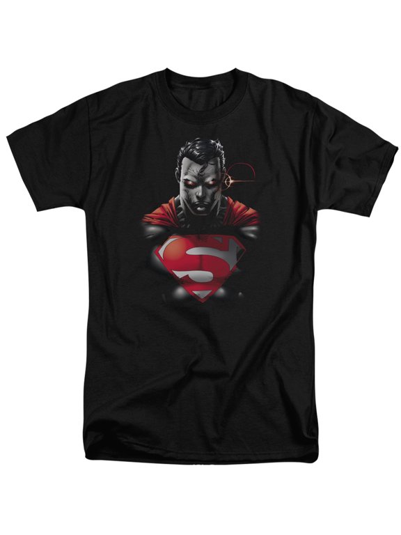 Superman Heat Vision Charged Adult Tall T-Shirt Black