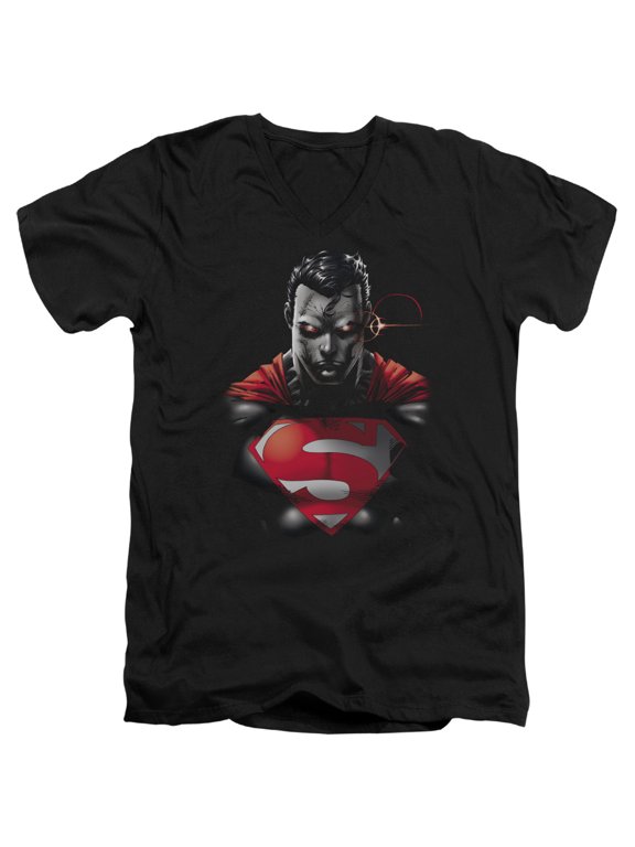 Superman - Heat Vision Charged - Slim Fit V Neck Shirt - Large