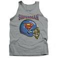 thumbnail image 1 of Superman Helmet Adult Tank Top Athletic Heather, 1 of 1