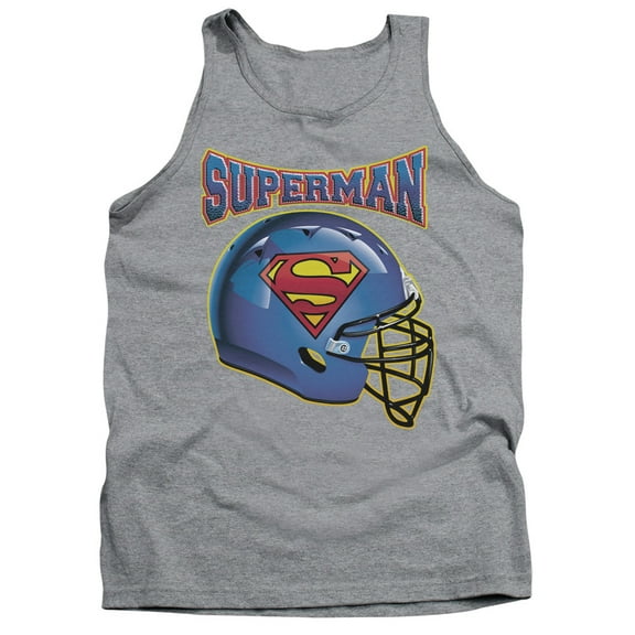 Superman Helmet Adult Tank Top Athletic Heather