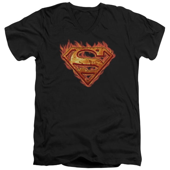 Superman - Hot Metal - Slim Fit V Neck Shirt - Small