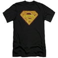 thumbnail image 1 of Superman Hot Steel Shield Premium Adult Slim Fit 30/1 T-Shirt Black, 1 of 1