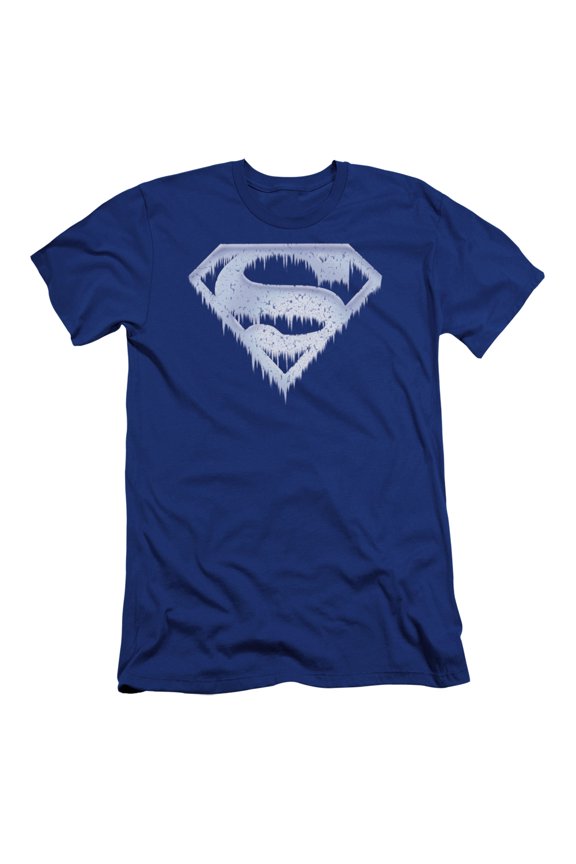 Superman Ice And Snow Shield Premium Adult Slim Fit 30/1 T-Shirt Royal Blue