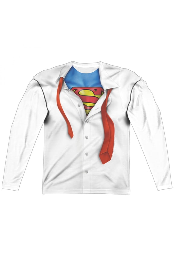 Button-Down Costume Sublimation White Long Sleeve Shirt-3XLarge