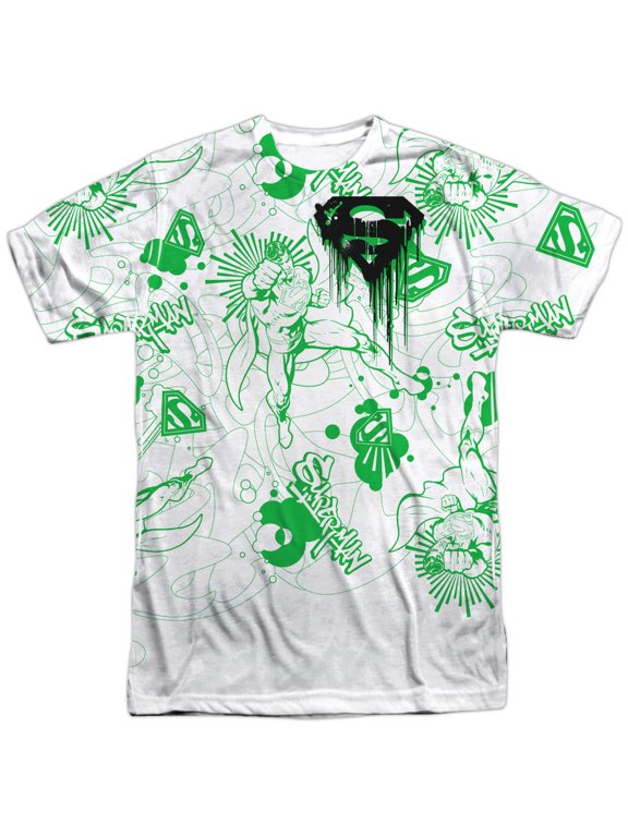 Superman In Your Face Officially Licensed Sublimation Adult T Shirt