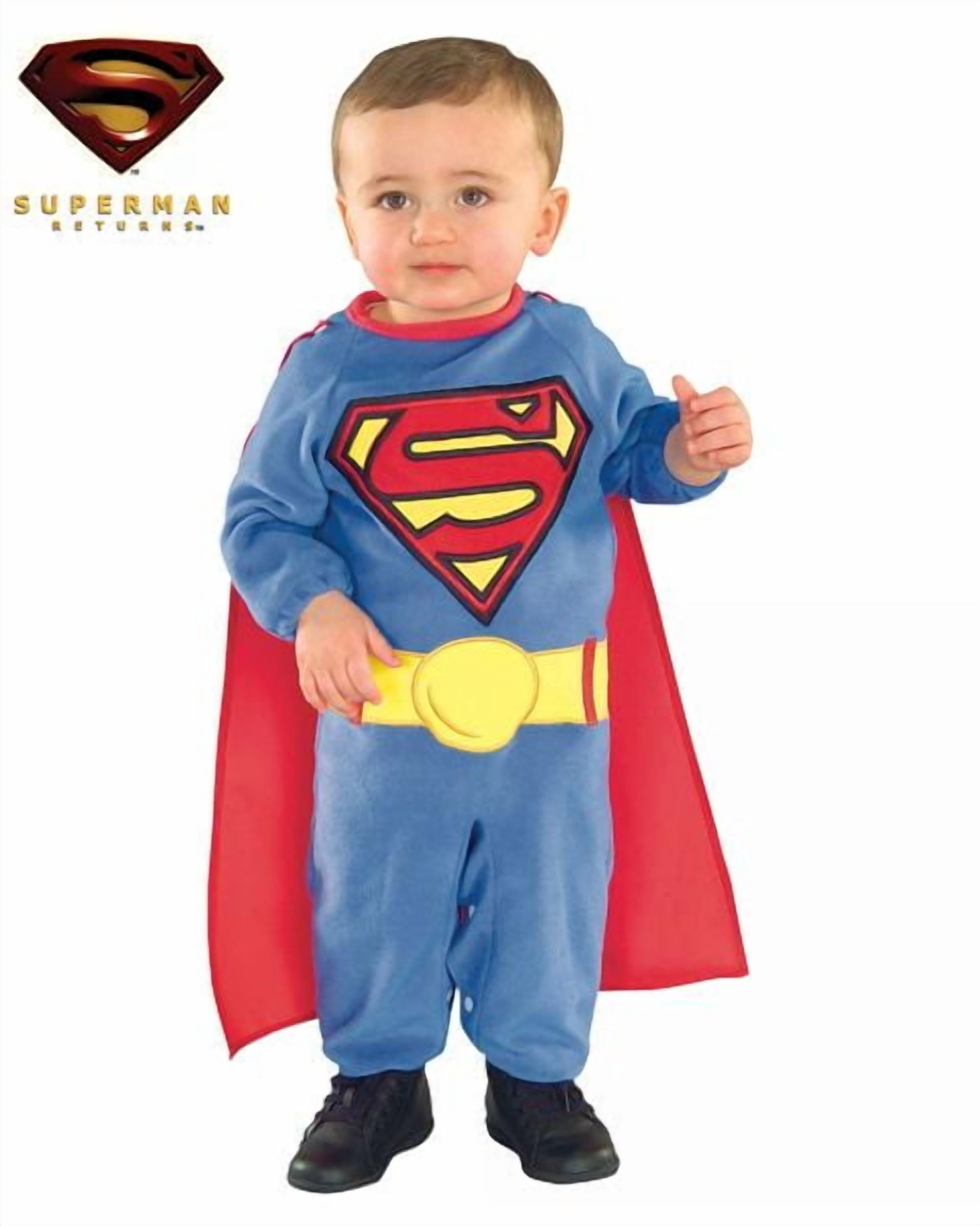 DC Comics Superman Comfy Costume for Toddlers by Rubies, Boys 2T 