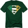 thumbnail image 1 of Superman Men's Irish Shield T-shirt Large Green, 1 of 7