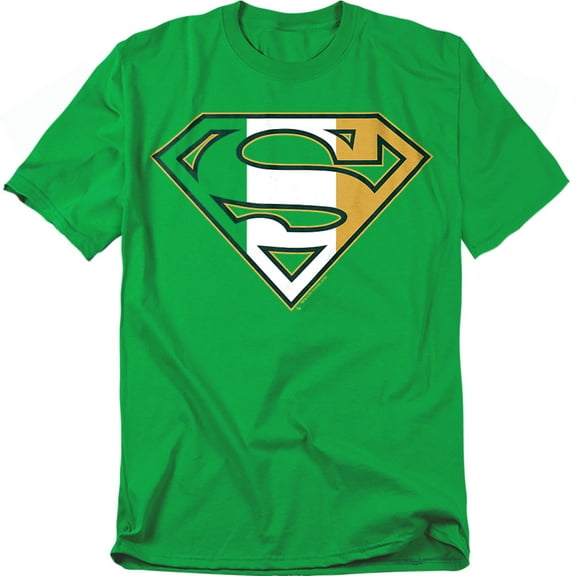 Superman T-Shirt Irish Shield Unisex Graphic Tee For Men & Women Kelly Green