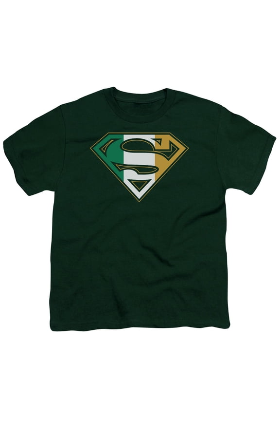 Superman - Irish Shield - Youth Short Sleeve Shirt - Medium