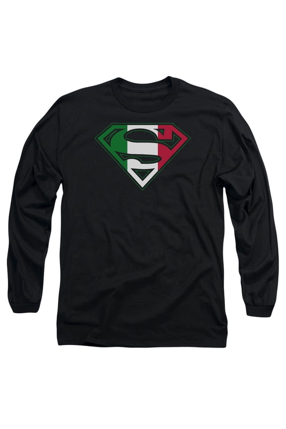 Superman - Italian Shield - Long Sleeve Shirt - Large