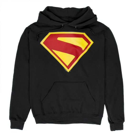 Superman James Gunn Logo Black Hoodie-Large