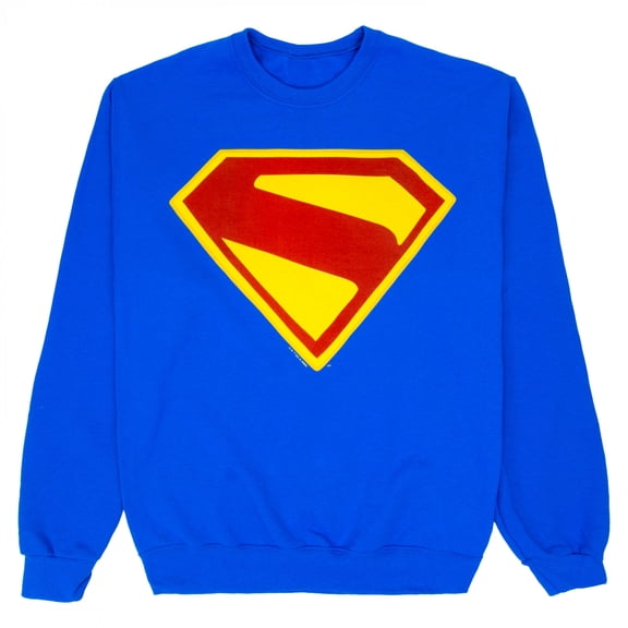 Superman James Gunn Logo Blue Crew Neck Sweatshirt-3XLarge