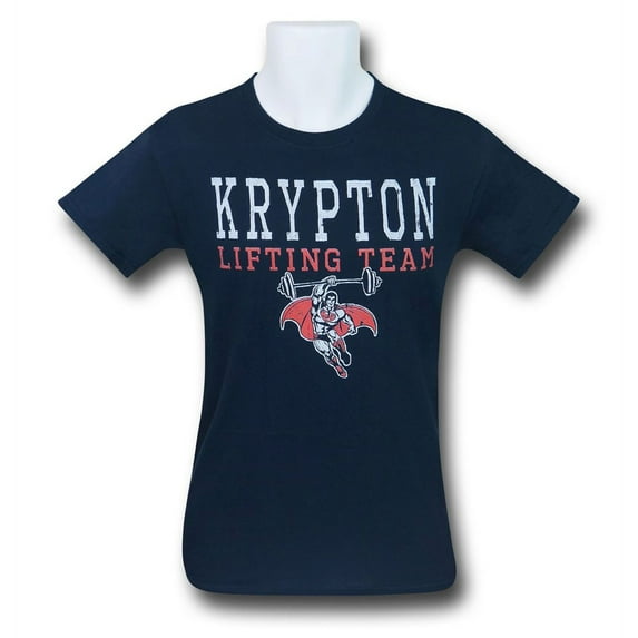 Superman Krypton Lifting Team Men's T-Shirt-2XLarge