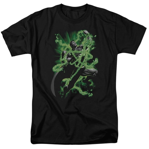 Superman Kryptonite Chains Adult 18/1 T-Shirt Black