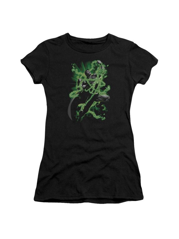 Superman Kryptonite Chains Junior Women's T-Shirt Sheer Black