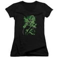 thumbnail image 1 of Superman Kryptonite Chains Junior Women's V-Neck T-Shirt Black, 1 of 1