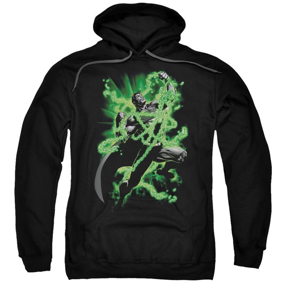 Superman Kryptonite Chains Adult Pullover Hoodie Sweatshirt Black