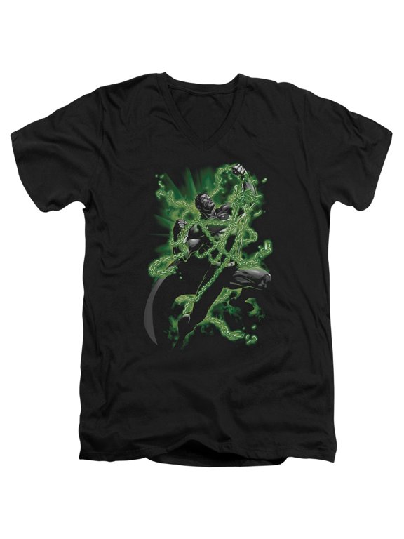 Superman - Kryptonite Chains - Slim Fit V Neck Shirt - Small