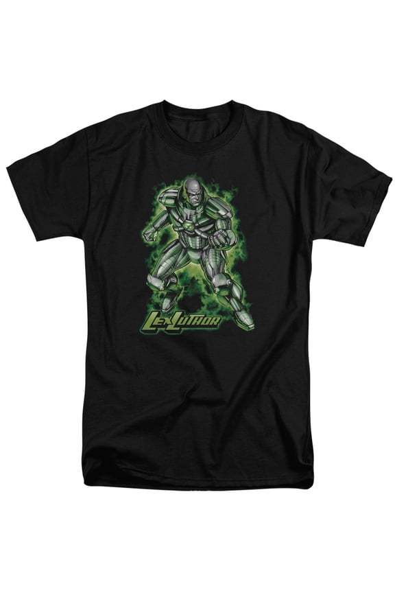 Superman Kryptonite Powered Adult Tall T-Shirt Black