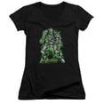 thumbnail image 1 of Superman Kryptonite Powered Junior Women's V-Neck T-Shirt Black, 1 of 1