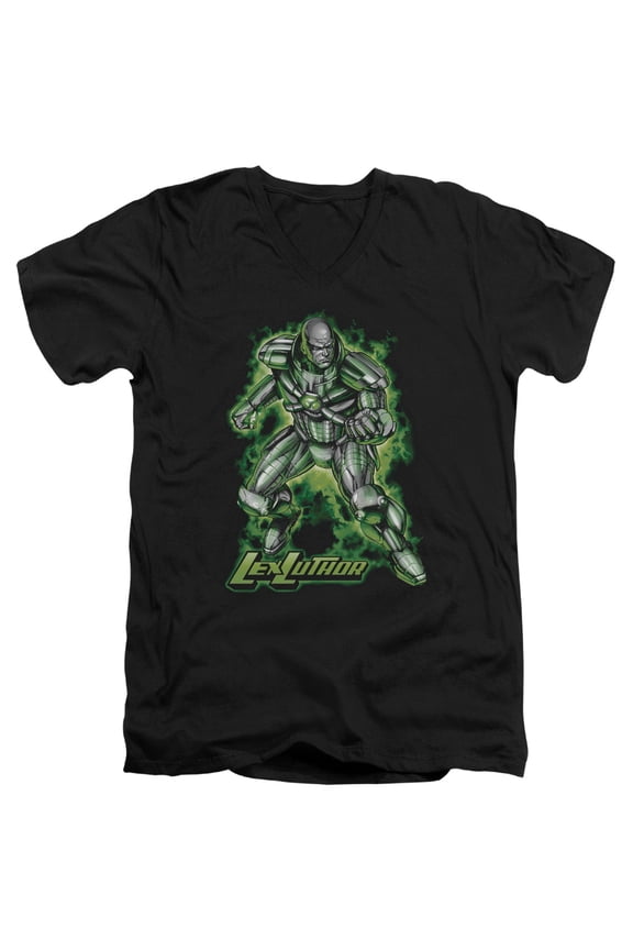Superman - Kryptonite Powered - Slim Fit V Neck Shirt - Large