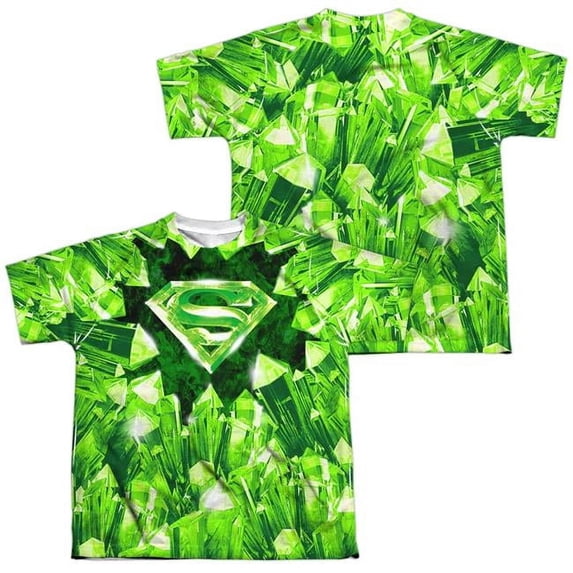 Superman - Kryptonite Shield (Front/Back Print) - Youth Short Sleeve Shirt - Small