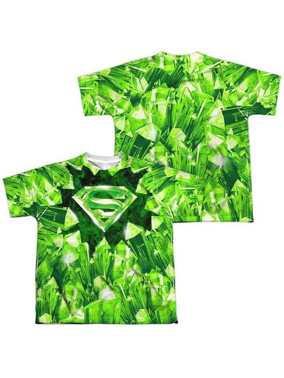 Superman - Kryptonite Shield (Front/Back Print) - Youth Short Sleeve Shirt - Small