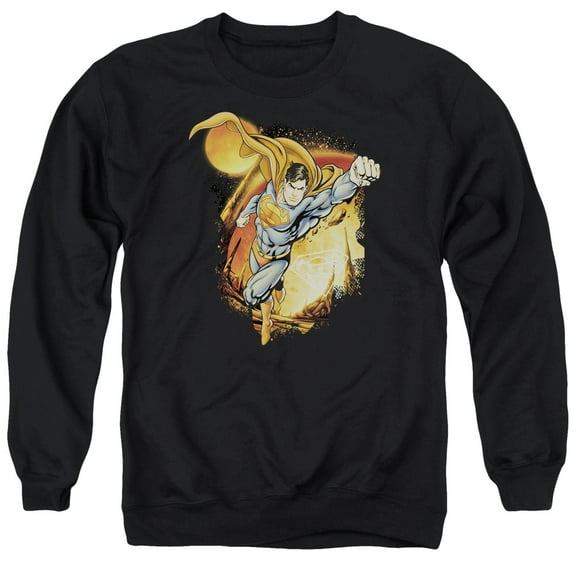 Superman Last Sons Adult Crewneck Sweatshirt Black