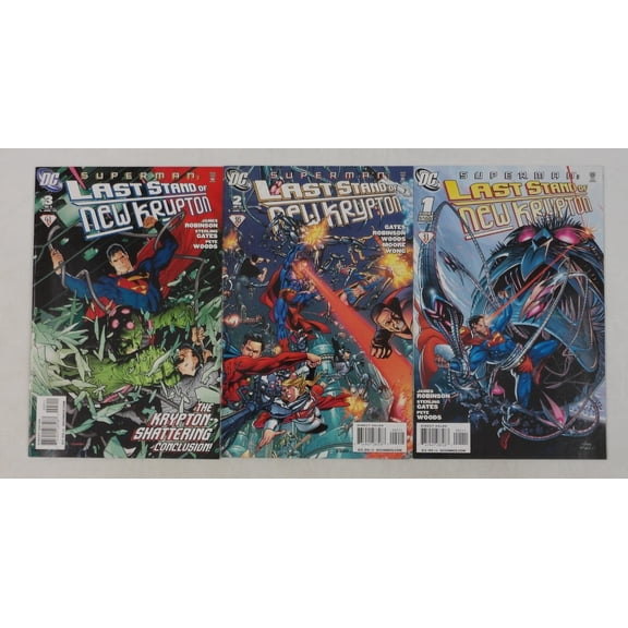 Superman: Last Stand of New Krypton #1-3 VF/NM complete series James Robinson ; DC