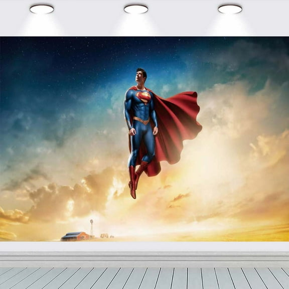 Superman Legacy school Backdrop Background Banner Taspestry Wall Decor Birthday Party Supplies Poster Fans