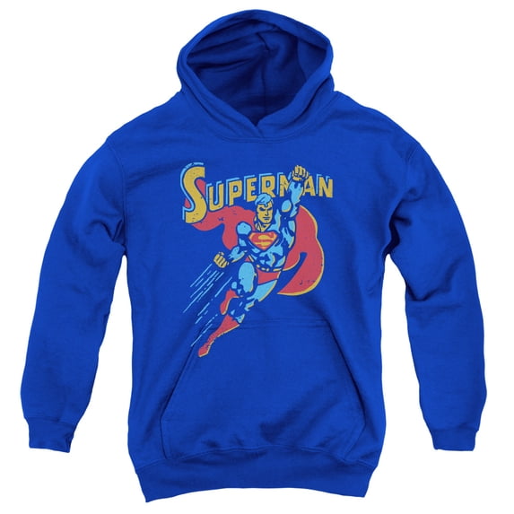 Superman - Life Like Action - Youth Hooded Sweatshirt - Small