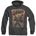 thumbnail image 1 of Superman Lift Up Adult Heather Hoodie Sweatshirt Black, 1 of 1