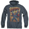thumbnail image 1 of Superman Lift Up Adult Heather Hoodie Sweatshirt Navy, 1 of 1