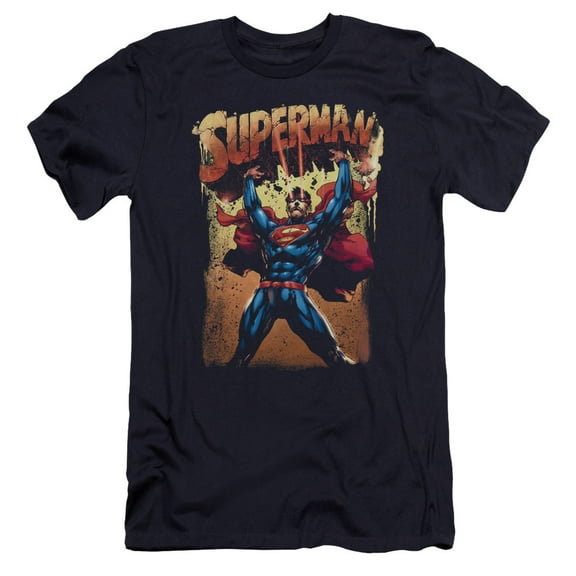 Superman - Lift Up - Premium Slim Fit Short Sleeve Shirt - Large