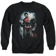 thumbnail image 1 of Superman Light Of The Sun Adult Crewneck Sweatshirt Black, 1 of 1