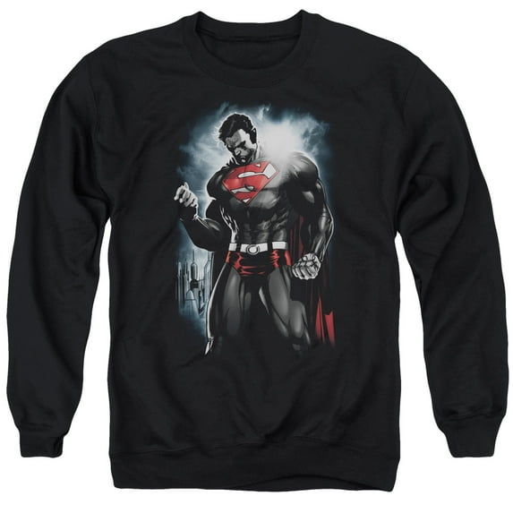 Superman Light Of The Sun Adult Crewneck Sweatshirt Black