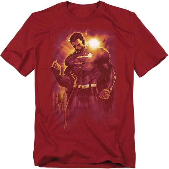 Superman T-Shirt Light of The Sun Unisex Graphic Tee For Men & Women Cardinal 
