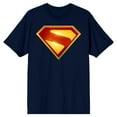 thumbnail image 1 of Superman Logo Adult Navy Crew Neck Short Sleeve T-shirt-Small, 1 of 6