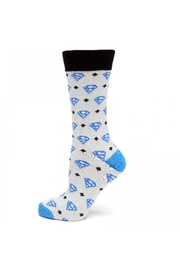DC Superman Diamond Gray Socks